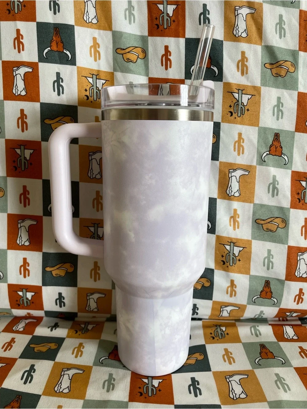 Stanley Lavender 40 oz Marble Cup with Handle - Picture 2 of 7